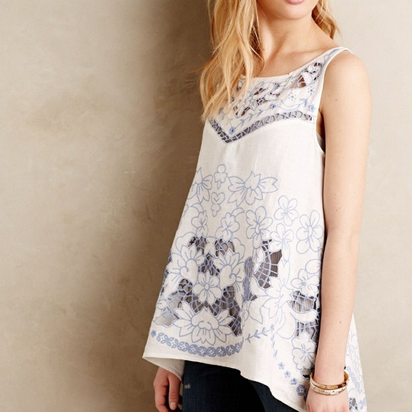 Anthropologie Tops - Anthropologie | HD in Paris Bellflower Linen Tunic